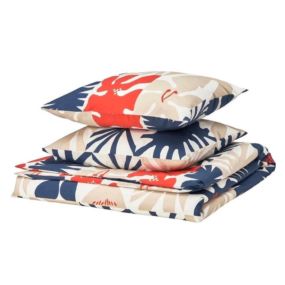 IKEA HYLSNEJLIKA Full Queen Duvet Cover + 2 Pillowcase(s) 506.055.30 New
